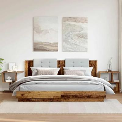 Nachtkastjes 2 st 50x30x51,5 cm bewerkt hout oud houtkleurig