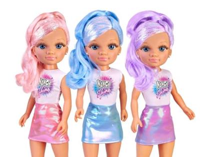 Famosa Nancy pop met metalic look in 3 kleuren
