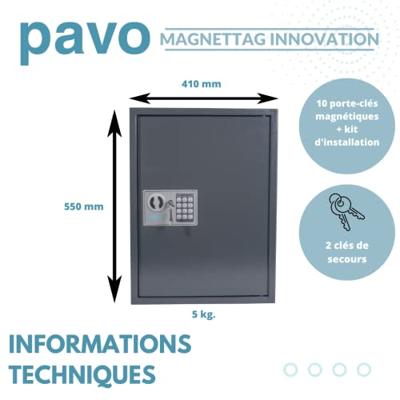 Sleutelkast pavo high security magnetisch 50 haken Sleutelkast pavo high security magnetisch 50 haken