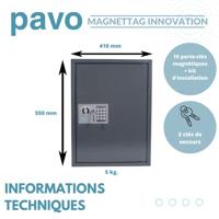 Sleutelkast pavo high security magnetisch 50 haken - thumbnail