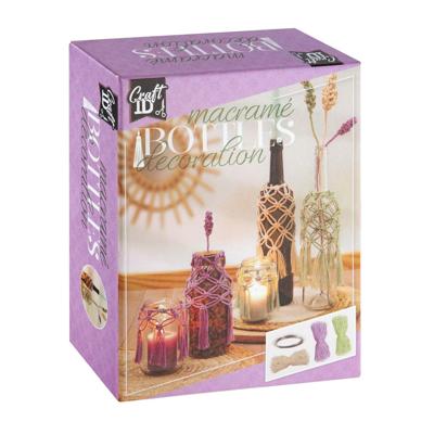 Creative Craft Group Macrame flessen decoreren met bloemen