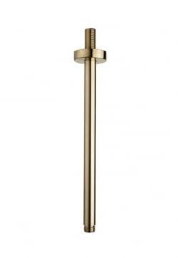 Luxe Douche-Arm Wiesbaden Rond Plafondbevestiging 30 cm Geborsteld Messing Goud