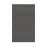 Pliss rolgordijn 75x150 cm stofbreedte 74,4 cm polyester zwart - thumbnail