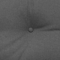 VidaXL Rugkussen donkergrijs 160 x 24 x 50 cm stof - thumbnail