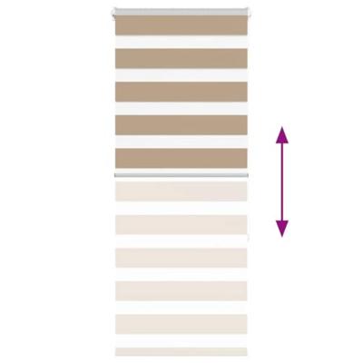 VidaXL Zebra blind zandbruin 65x150 cm stofbreedte 60,9 cm polyester VidaXL Zebra blind zandbruin 65x150 cm stofbreedte 60,9 cm polyester