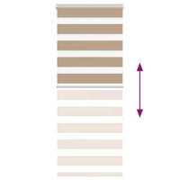 VidaXL Zebra blind zandbruin 65x150 cm stofbreedte 60,9 cm polyester - thumbnail