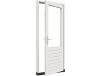 Trendhout Stapeldorpeldeur - rechtsdraaiend - 93x216,9 + kozijn 103,8x226,3 cm - wit (incl. DTS en deurbeslag)- - Hout- Trendhout - thumbnail