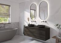 Saqu Nature Collection ronde waskom Ø 40x12 cm natuursteen zwart - thumbnail