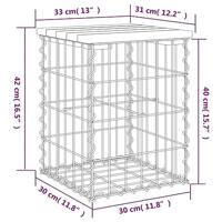Tuinbank schanskorfontwerp 33x31x42 cm massief grenenhout - thumbnail