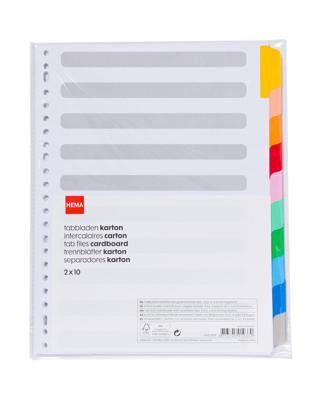 HEMA Tabbladen karton A4 - 20 stuks