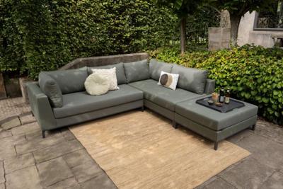 WOOOD Loungeset 'Capri' Rechts, Aluminium, kleur Groen