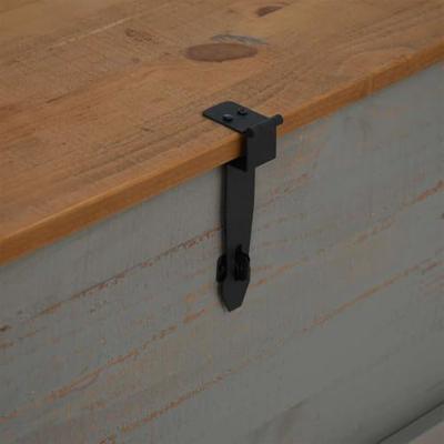 Opbergkist HALDEN grijs 91x48x47 cm massief grenenhout Opbergkist HALDEN grijs 91x48x47 cm massief grenenhout