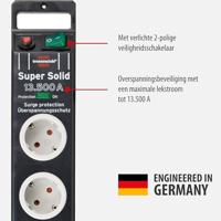 Brennenstuhl Super-Solid overspanningsbeveiliging 13.500 A 5-voudig zwart 2,5 m H05VV-F 3G1,5 - 1153380315 - thumbnail