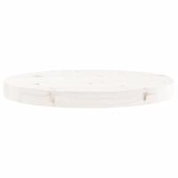 Tafelblad rond 40x3 cm massief grenenhout wit - thumbnail