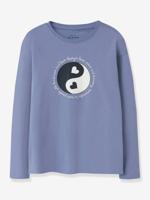 Biologisch katoen meisjes jurk licht ijsblauw - thumbnail