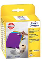 Avery-Zweckform Rol met etiketten Compatibel vervangt DYMO 11355, S0722550 19 x 51 mm Papier Wit 500 stuk(s) Weer verwijderbaar Universele etiketten AS0722550 - thumbnail