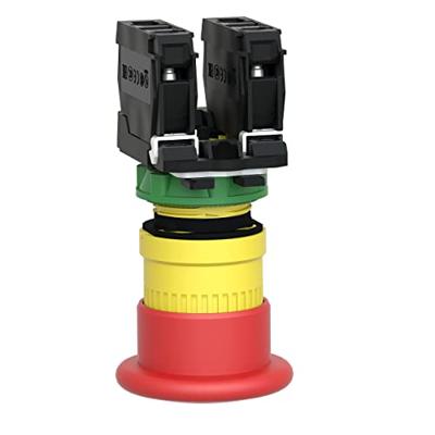 Schneider Electric XB5AT845 Noodstopknop Metalen frontring, Met NOT-AUS schakelaar, Rond, Terugstelbaar, Vergrendelbaar 120 V/AC 6 A 1x NC, 1x NO IP66, IP67,