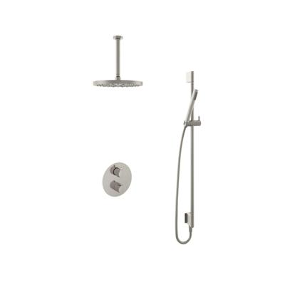 Hotbath Buddy - Inbouw Regendoucheset - Thermostatisch - Plafondbuis 30 cm - Hoofddouche 300 mm - Staafhanddouche - Glijstang 900 mm - met 2-Weg Stop-Omstel - Waterbesparend - V02