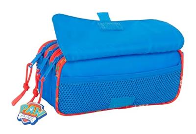 Pennenetui met 3 vakken The Paw Patrol Cool Blauw Rood 21,5 x 10 x 8 cm