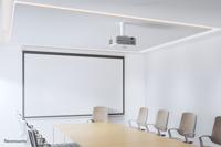 Neomounts BEAMER-C80WHITE Plafondbeugel voor beamer In hoogte verstelbaar, Kantelbaar, Draaibaar Afstand vloer-plafond (max.): 15 cm Wit - thumbnail