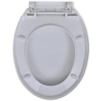 VidaXL Toiletbril soft-close ovaal wit - thumbnail