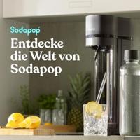 Sodapop Soda-maker Logan Mat zwart Incl. 2 glazen flessen, Incl. 1 PET-fles - thumbnail
