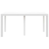 Tuintafel 150x100x73 cm poly rattan wit - thumbnail