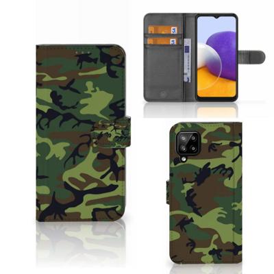 Samsung Galaxy A22 4G | M22 | Telefoon Hoesje | Army Dark