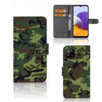 Samsung Galaxy A22 4G | M22 | Telefoon Hoesje | Army Dark - thumbnail