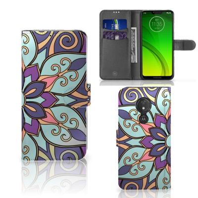 Motorola Moto G7 Power Hoesje Purple Flower Motorola Moto G7 Power Hoesje Purple Flower