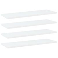 VidaXL Wandschappen 4 st 60x20x1,5 cm bewerkt hout wit - thumbnail