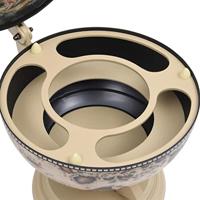 Globebar tafelmodel eucalyptushout wit - thumbnail