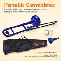 Jiggs pBone Bb Tenor Trombone Blauw met tas - thumbnail