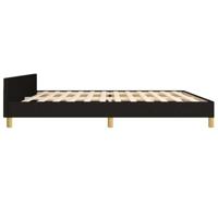 Bedframe zonder matras stof zwart 200x200 cm - thumbnail