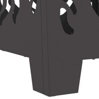 Vuurkorf Zwart 40 x 40 x 40 cm Staal - thumbnail