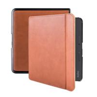 Lunso - Lederen sleepcover hoes - Kobo Forma (8 inch) - Cognac - thumbnail