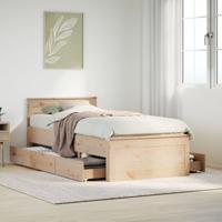 Bedframe zonder matras met hoofdbord grenenhout 90x190 cm - thumbnail