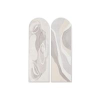 Canvas Home ESPRIT Wit Beige Abstract Stads 52 X 4 X 167 CM 53 X 4 X 168 CM (2 Stuks) - thumbnail