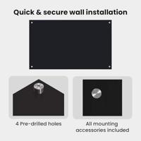 VidaXL Keuken spatscherm 2 pcs zwart 100 x 60 cm gehard glas - thumbnail