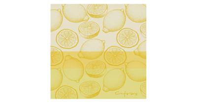 DDDDD theedoek citrus 60x65 cm yellow - Brighten up your kitchen with this vibrant citrus-themed tea towel