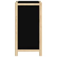 Dressoir 62x38x75 cm bewerkt hout zwart - thumbnail