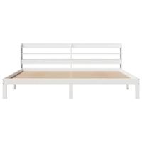 Bedframe met hoofdeinde zonder matras 90x190 cm wit - thumbnail