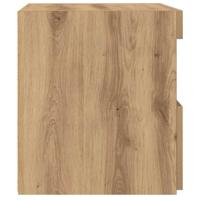 Nachtkastje met lade artisanaal eikenkleurig 50 x 40 x 45 cm - thumbnail