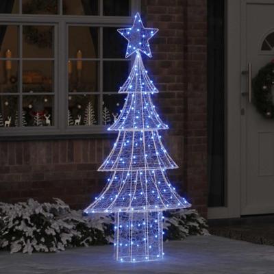 VidaXL Kerstboom met 240 led blauw 180 cm acryl