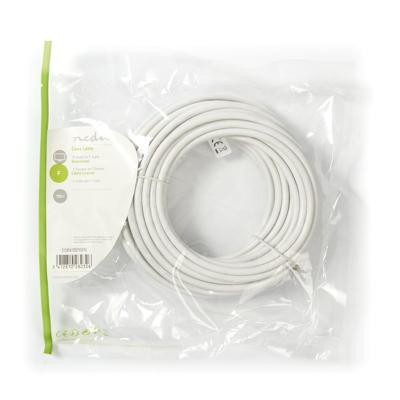 Satelliet- en Antennekabel | F Male - F Male | 10 m | Wit