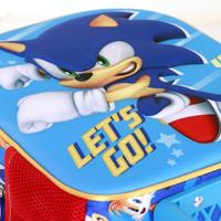 Sonic The Hedgehog 3D Backpack with Wheels Sega Go Blue Small - thumbnail
