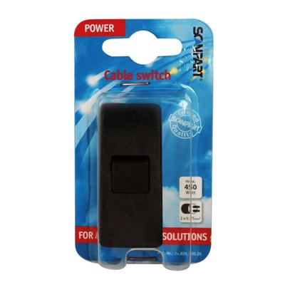 Scanpart Snoerschakelaar Zwart 1p 2amp