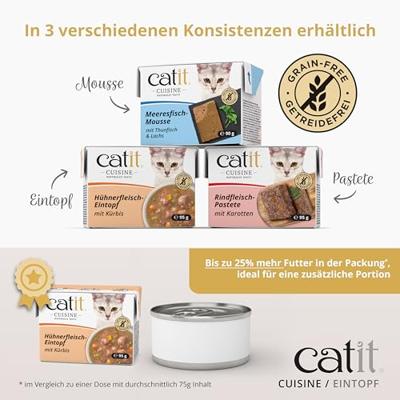 Catit Cousine Kattenstoofpot, rundvlees met groenten, 95 g