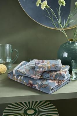 Pip Studio Pip Studio Secret Garden Washandje Blauw 16x22 cm