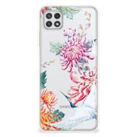 Samsung Galaxy A22 5G | TPU Hoesje | Bird Flowers - thumbnail